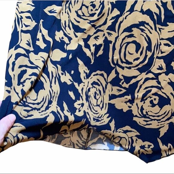 Rodan small boutique top shirt blouse flowy boho unique floral S - Picture 6 of 7